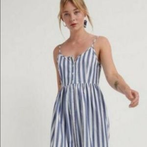 Lucky Brand blue white stripe maxi dress 
Medium